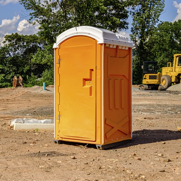 how often are the portable restrooms cleaned and serviced during a rental period in Cedar Lake